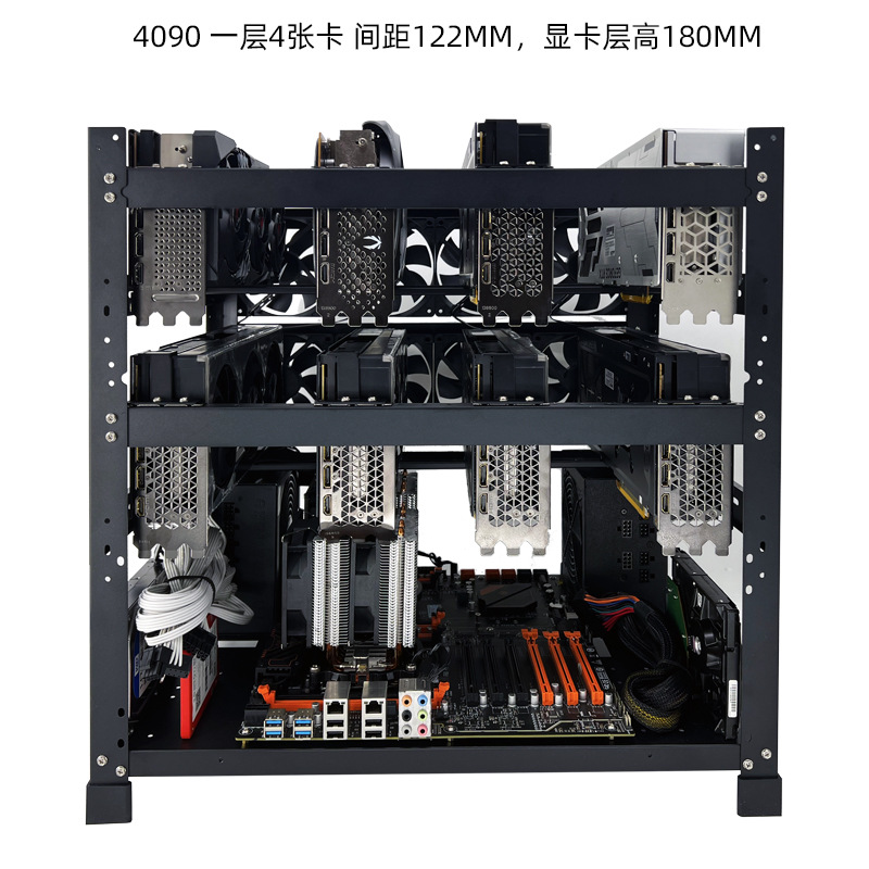 Gpu Mining Rig Frame 8 Gpu - İstiflenebilir Açık Hava GPU Rafı 6