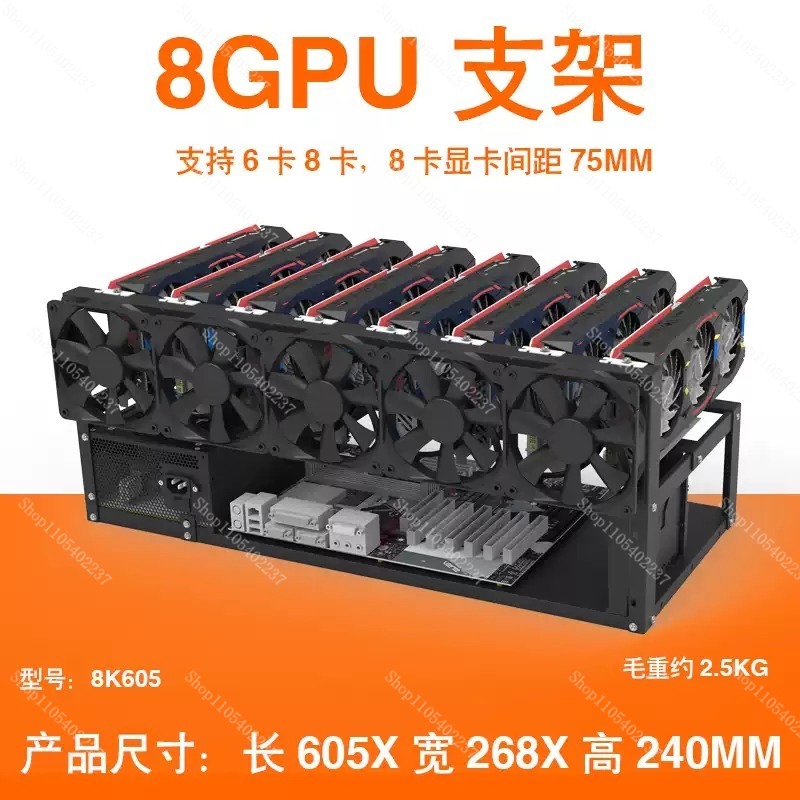 Açık Çerçeveli GPU Madencilik  - Gpu Mining Rig Frame 8 Gpu incelemesi ve fiyatı
