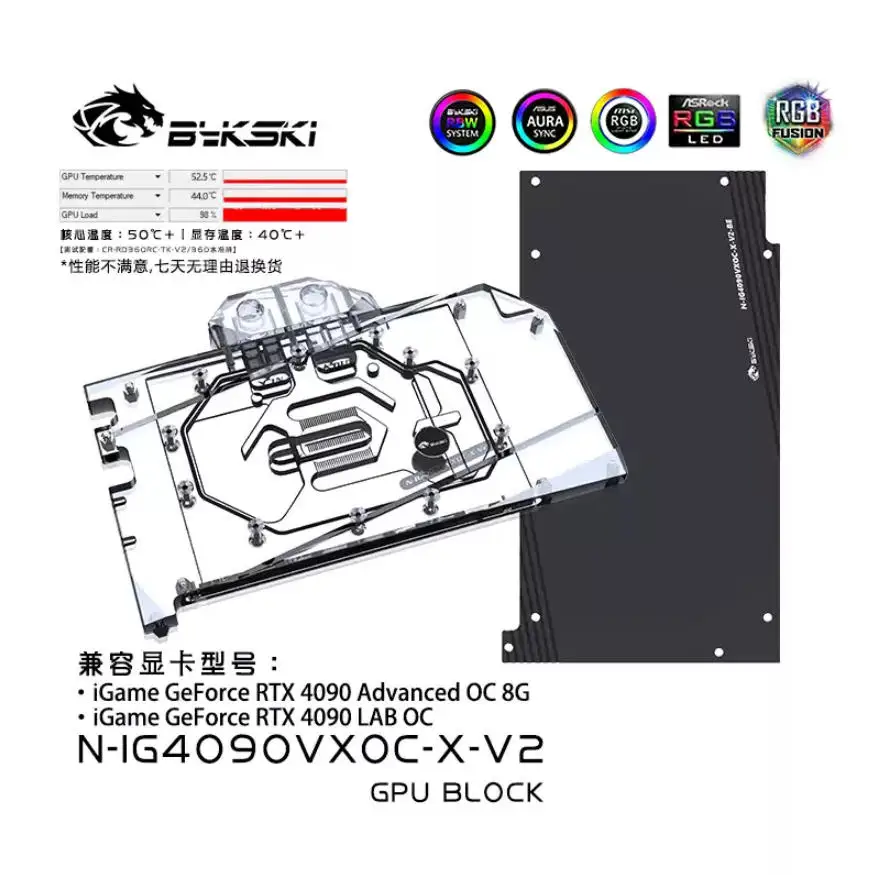 Bykski, Renkli GeForce RTX 409 - Rtx 4090 Water Block incelemesi ve fiyatı